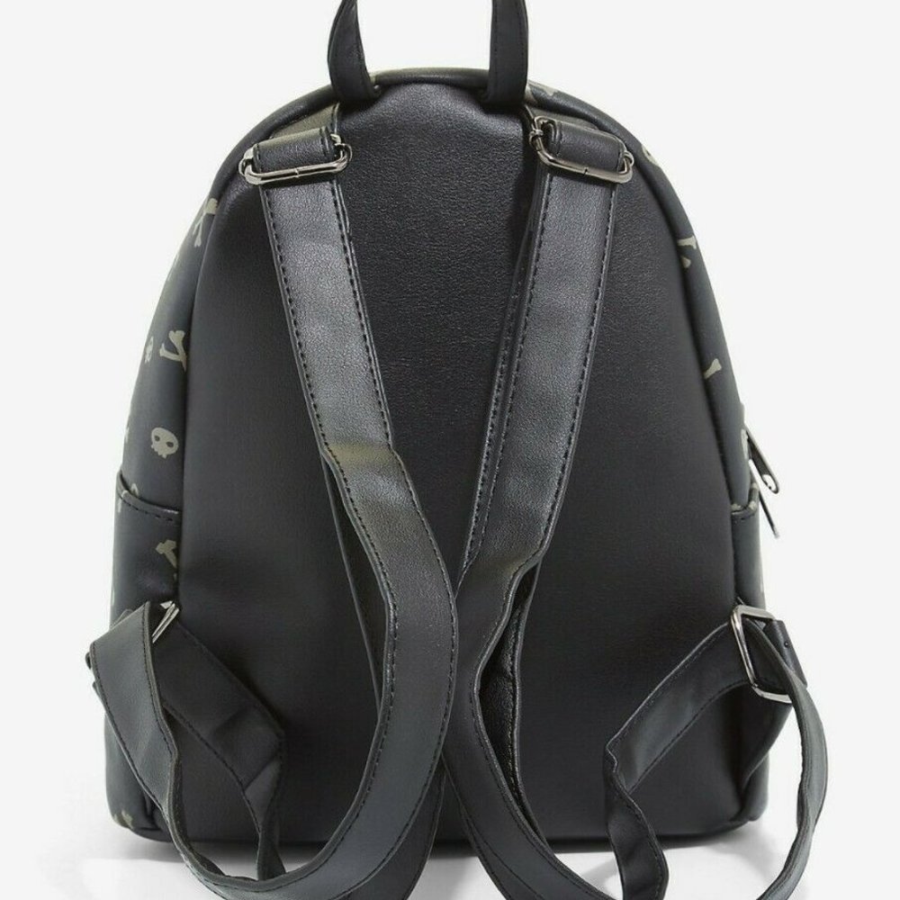 Loungefly Nightmare Before Christmas Zero Mini Backpack Skulls Bones Pattern Bag - Picture 3 of 4